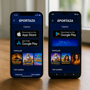 Sportaza Casino - Mobile Apps iOS Android - Web-App für alle Geräte